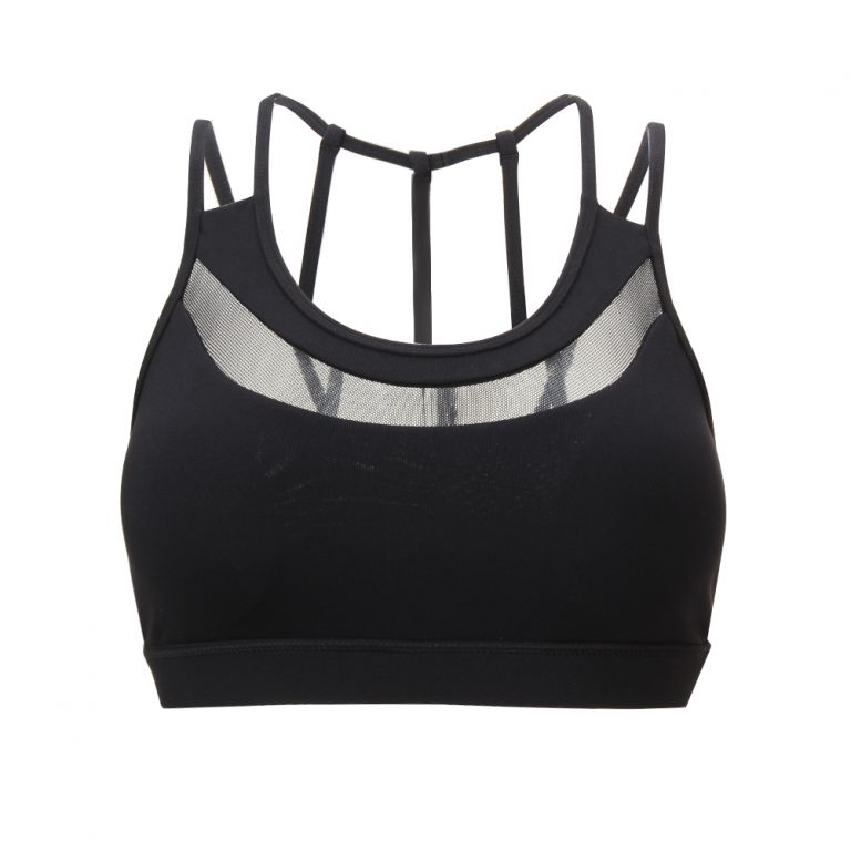 Tracy Supportive Black Sport Bra For Workout Bounce Control 3