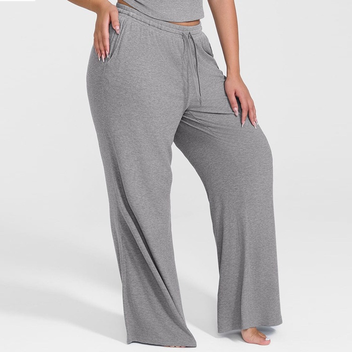 Mira Ribbed Wide-Leg Lounge Pant