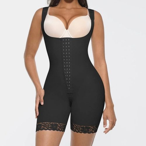 Cindy Shimmer Slim Waist Lace Up Bodysuit